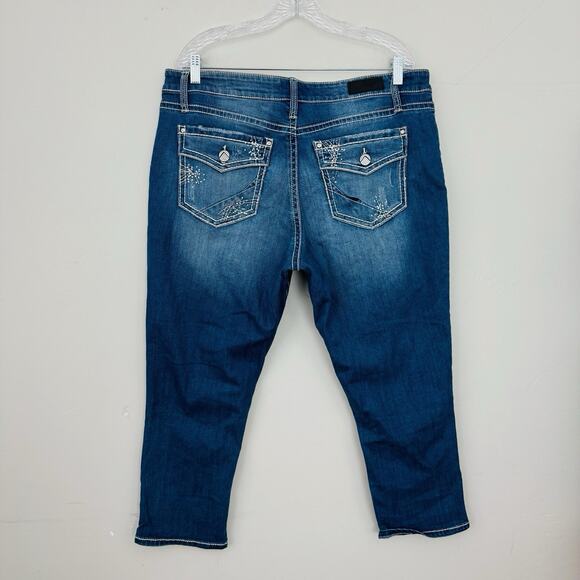 Daytrip Capri High Rise Blue Jeans Women’s Size 38 - Picture 5 of 9